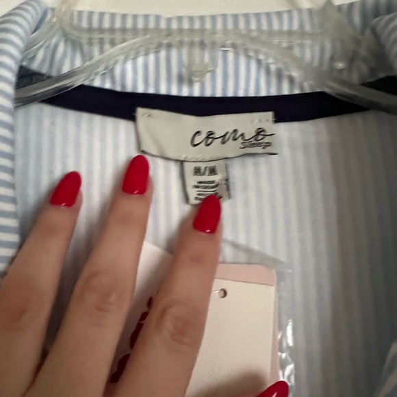 Blue Striped Women's Pajama Set - Picture 2 of 6